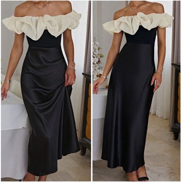 Чорна довга сукня