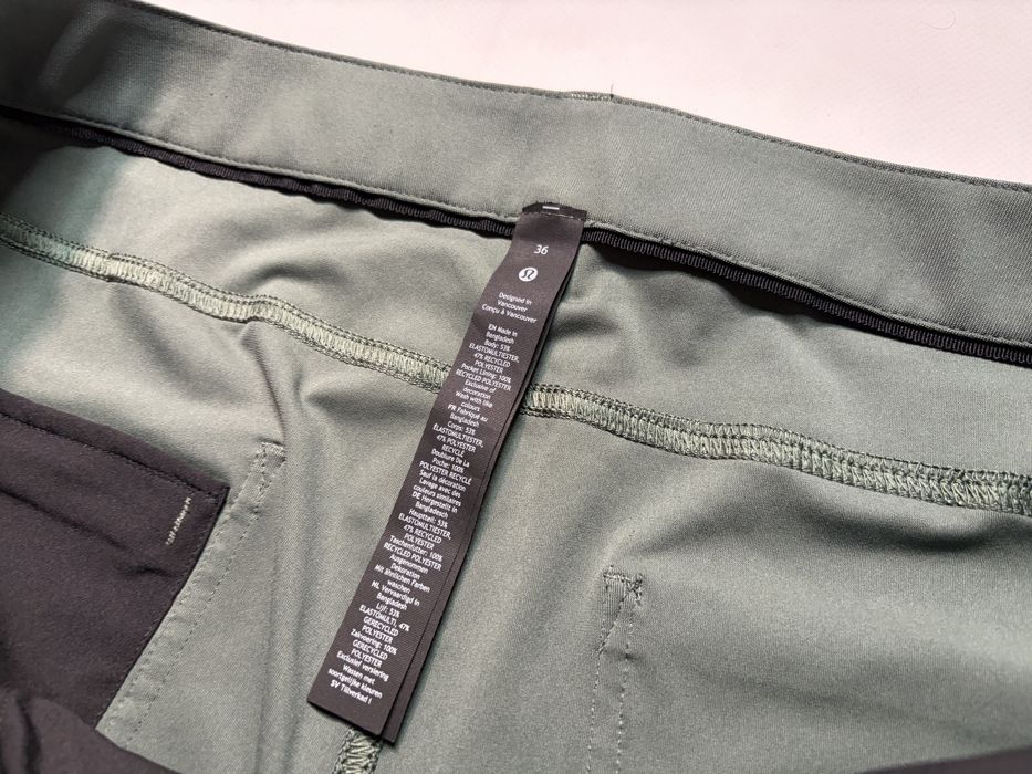 Чоловічі штани Lululemon зелені, розмір 36, поліестер