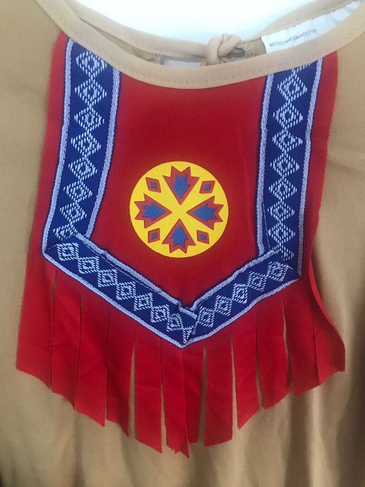 Fato de carnaval disfarce de índio 7 a 10 anos