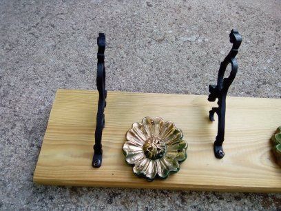 Cabide em madeira maciça feito à mão, novo!