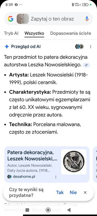 Talerz pikasiak  - Wałbrzych - Leszek Nowosielski