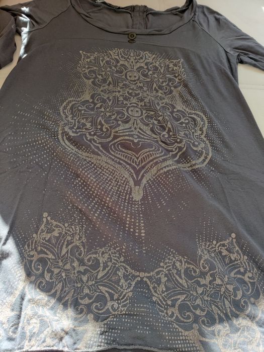 Túnica, manga comprida, cinzenta, Nova, La Mode est à Vous, 36