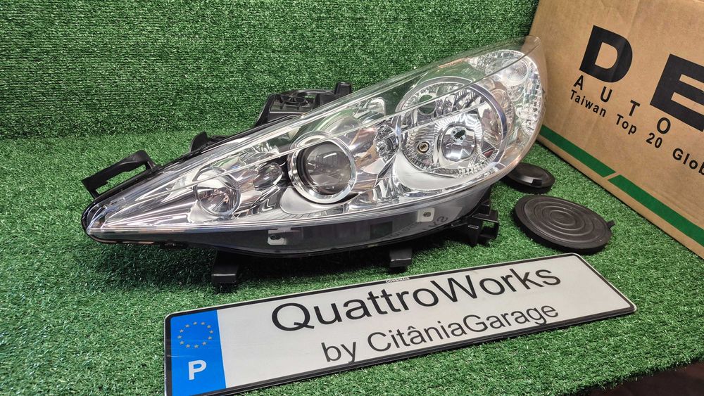 Otica Farol Esquerdo Peugeot 207 WA WC WK SW WD CC 2006 a 2013 Ref. 550-1140L-LDEMF NOVO DEPO