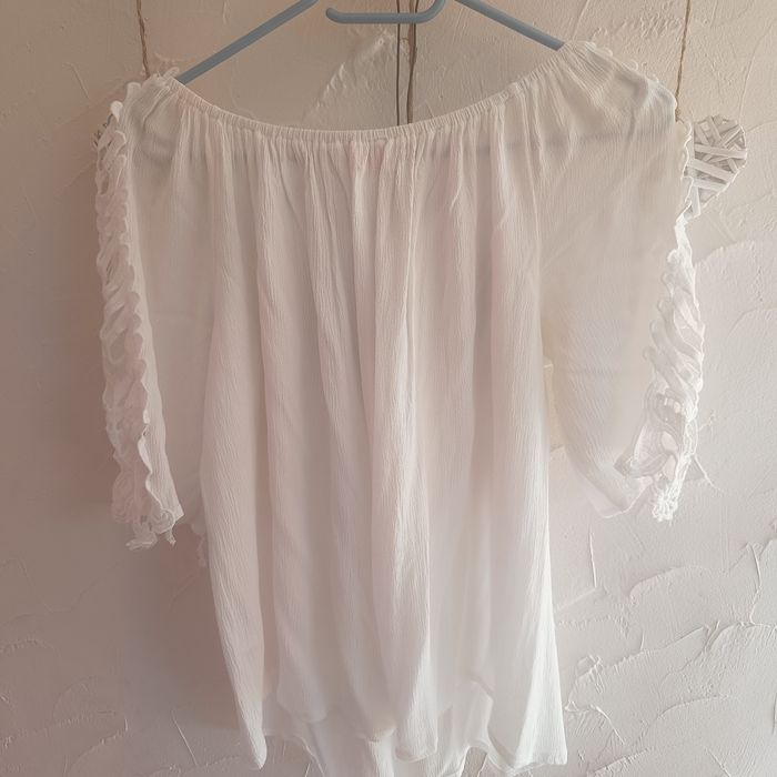 Bluzka  boho z ozdobnymi rękawami  J&J XL/2XL do pracy 10% wiskozy