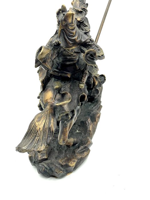 Estátua bronze Guan Yu em bronze chinês