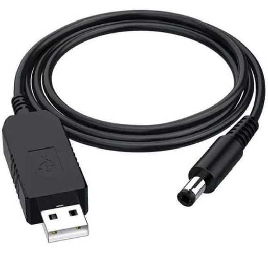 Кабель живлення USB - DC 5.5x2.1 12V 0.8 м