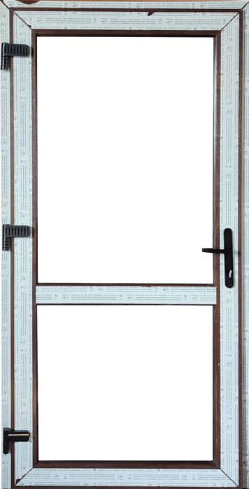 DRZWI Kacprzak 100x210 Drzwi ZEWNĘTRZNE PCV Sklepowe  Orzech