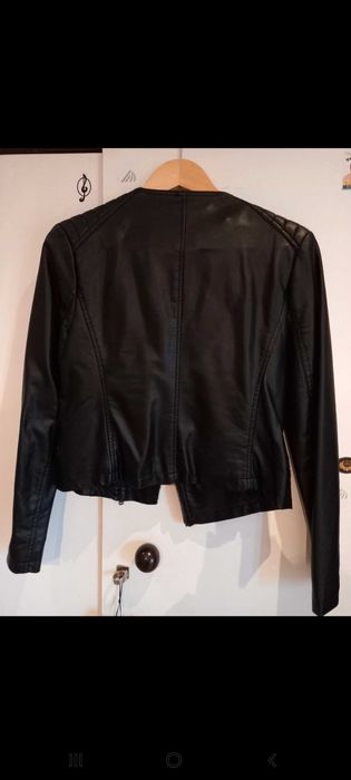 Casaco preto, pele sintética/pelica, justo - M - Lefties