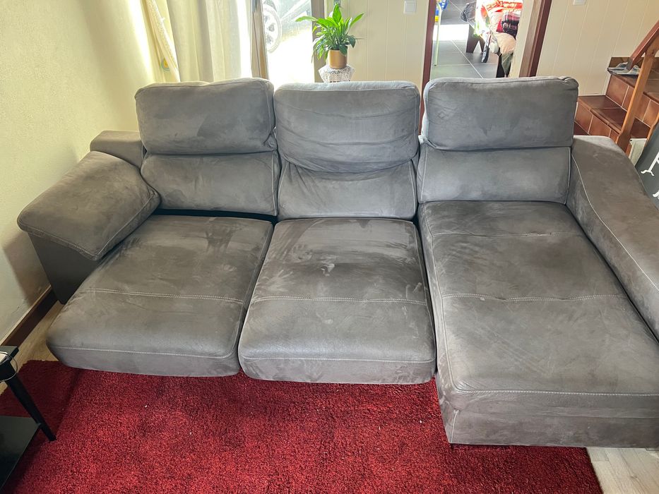 Sofá 3 Lugares c/ Chaise Longue, Arrumação, sofá Cama