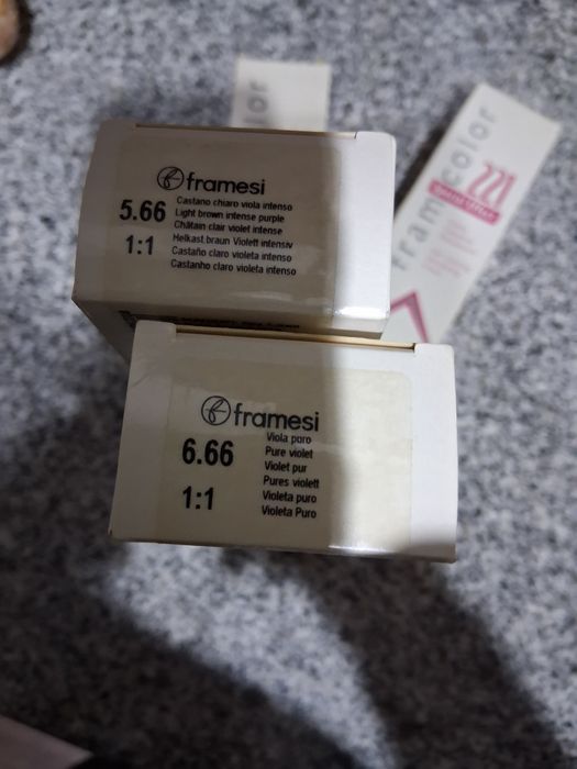 Tintas, para o cabelo, da framesi,azul, e rocho