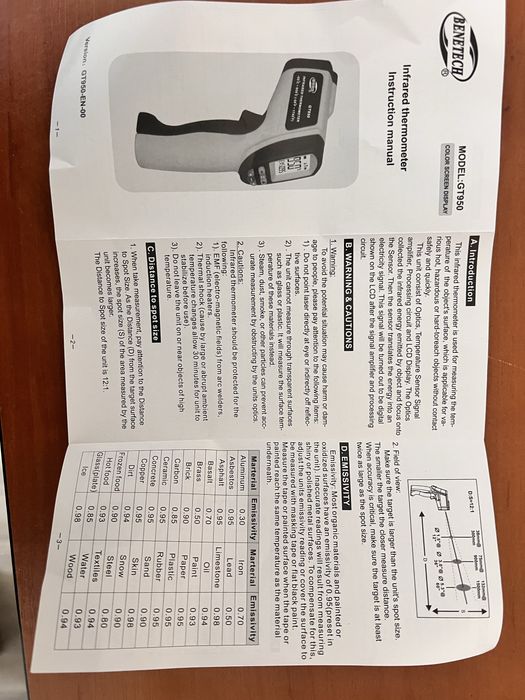 Продам пірометр Benetech GT950