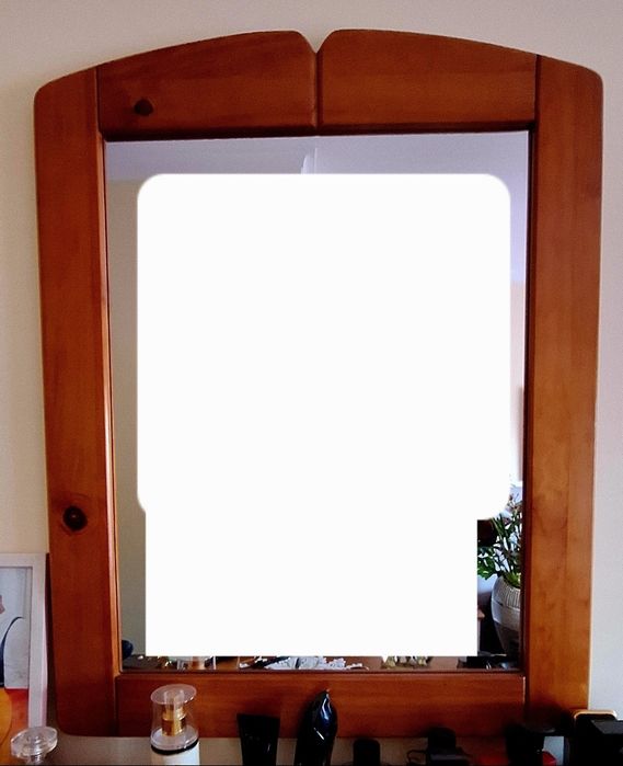 Espelho em madeira cerne óptimo estado