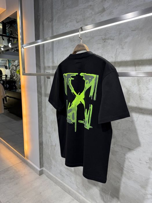 Футболка Off-White чорна чоловіча футболка офф-вайт чорна чоловіча