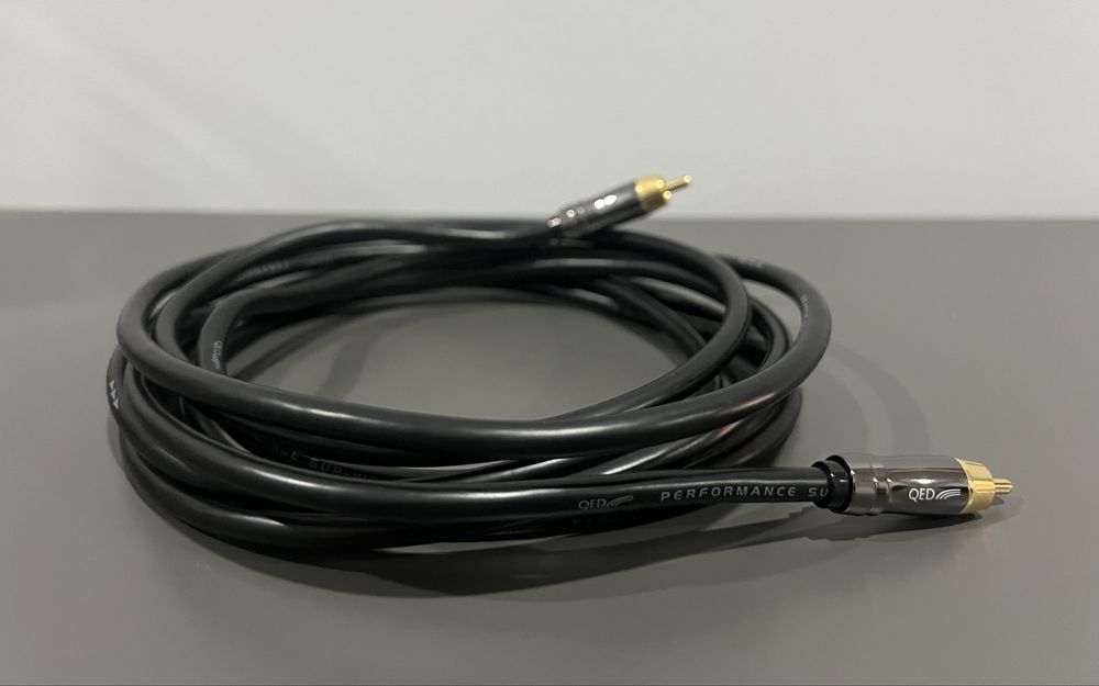 Cabo de interligação para subwoofer rca-rca QED