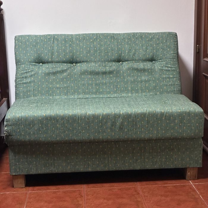 Sofá-Cama 2 Lugares Verde - Funcional