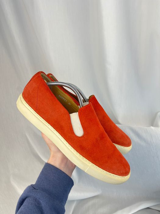 Comme des Garcons Suede Slip On Shoes замшеві сліпони Ком де Гарсон