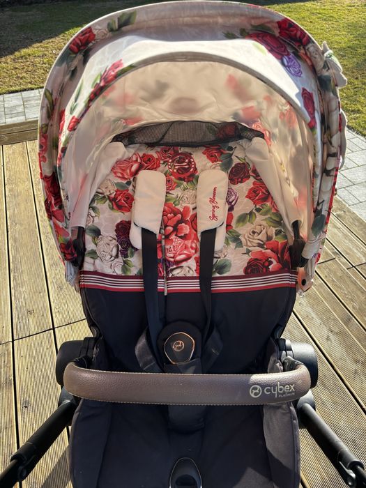 Cybex Priam 4.0 Spring Blossom Light Rose Gold spacerówka stan idealny