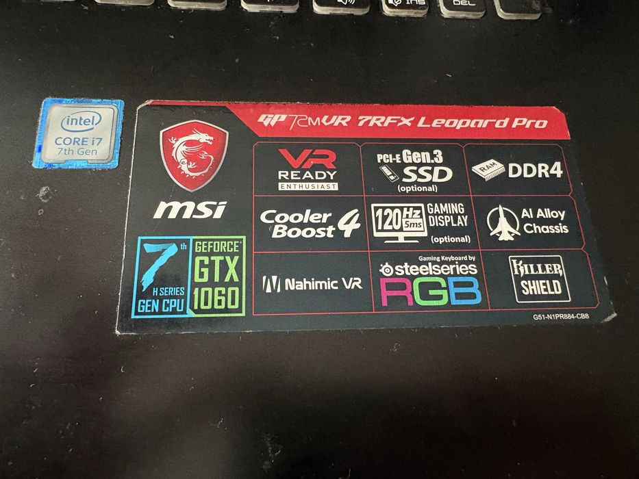 Na sprzedaż MSI GP72MVR 7RFX Leopard Pro – gamingowy laptop,