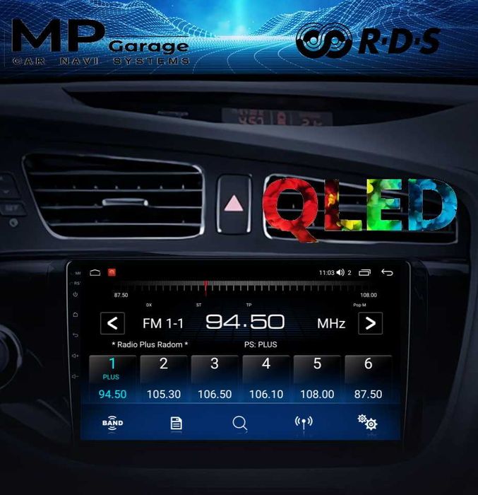KIA Ceed 2 Radio Android QLED CarPlay/AndroidAuto 4G LTE Montaż