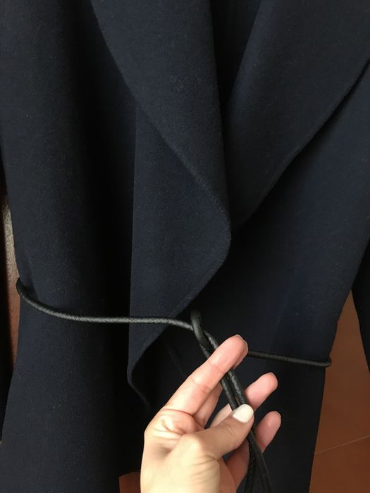 Casaco lã azul escuro MANGO