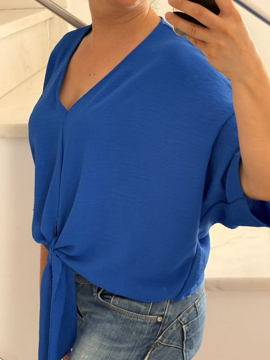T-shirt azulão, com atilho [ L]
