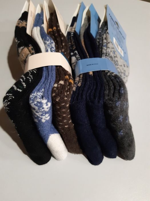 6 pares de meias novas em lã tamanho 40-46