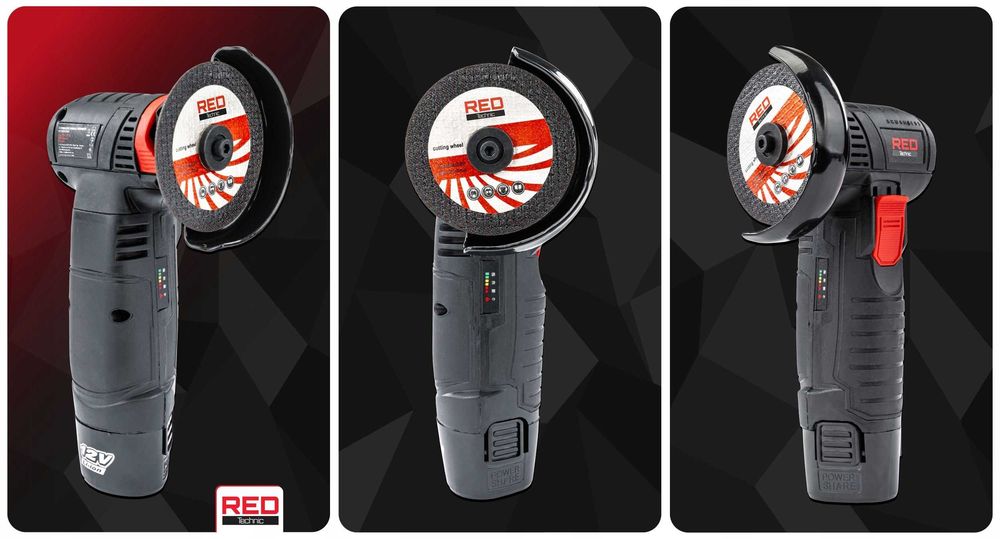 Mini szlifierka kątowa akumulatorowa 12v bezszczotkowa +2xaku 7xtarcza