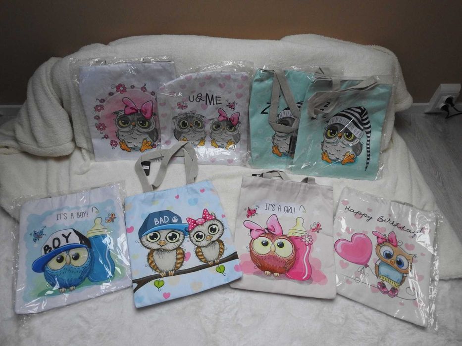 Nowe torby na ramię lub do ręki z motywem sów