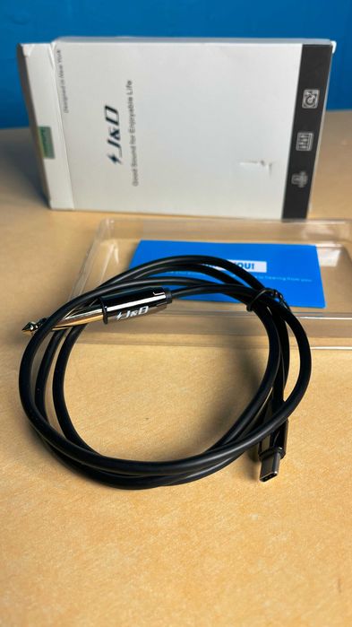 USB-C na 6,35 mm 1/4 cala kabel adaptera Aux, pozłacany 1m J&D spp39