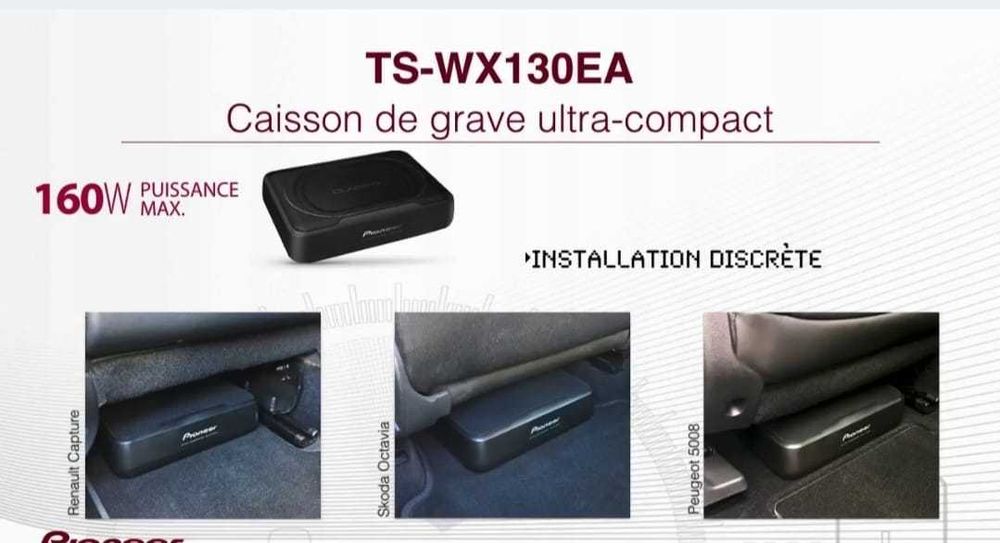 Компактний активний сабвуфер під сидіння Pioneer TS-WX130EA 8" (20 см)