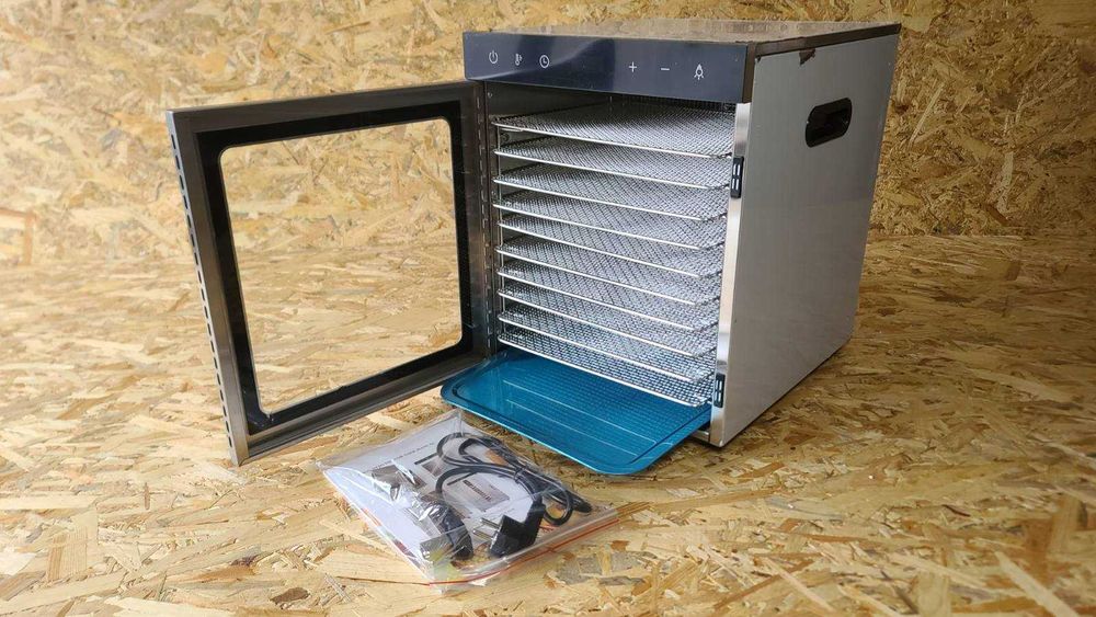 Сенсорний Дегідратор Сушка для фруктів 10 лотків 800 Вт Нержавійка