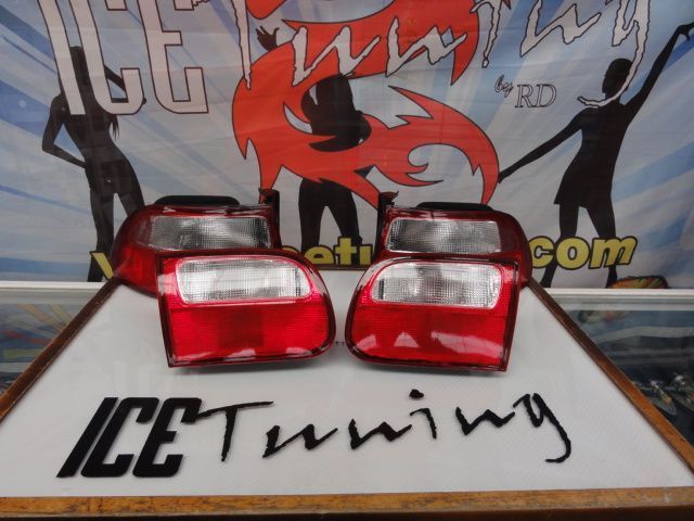 Faróis / farolins traseiros JDM look para Honda Civic 92-95 2 / 3/ 4 portas (EG, EJ, EH) red / white (vermelho e branco)