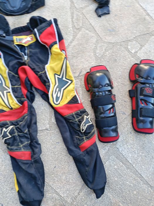 Calças e proteção joelhos enduro/motocross