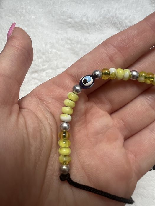 Bransoletka oko proroka korale koraliki evil eye basic casual 18