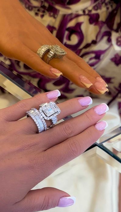 Pierścionek Gwiazd Infinity bagiety 2.33 CT VVS-F