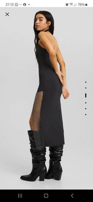 Vestido Bershka M cinza