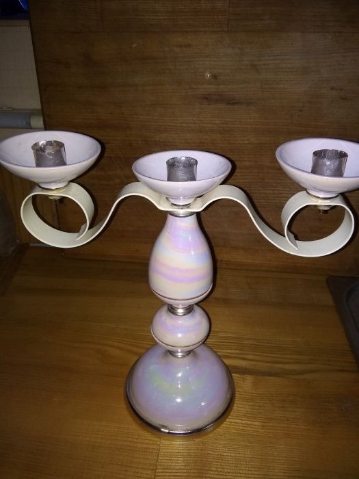 Подсвечник перламутр,времен СССР на 3 свечи