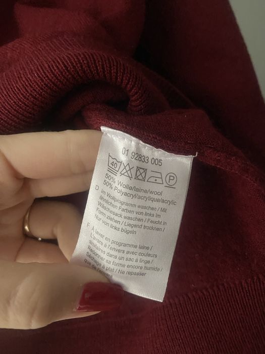 męski wełniany sweter ciepły  wełna elegancki