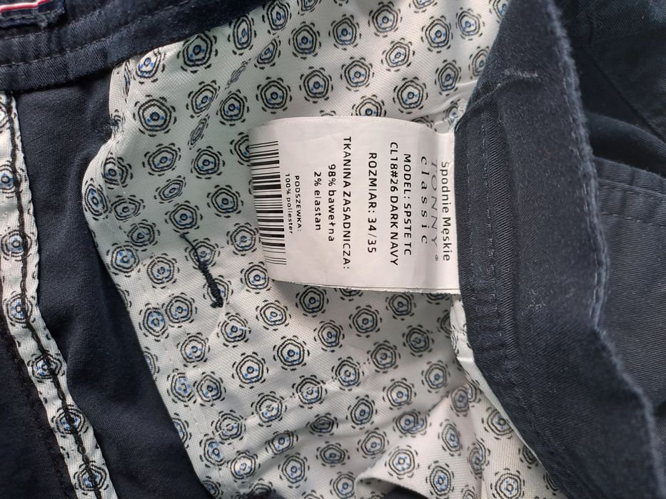 Spodnie męskie granatowe