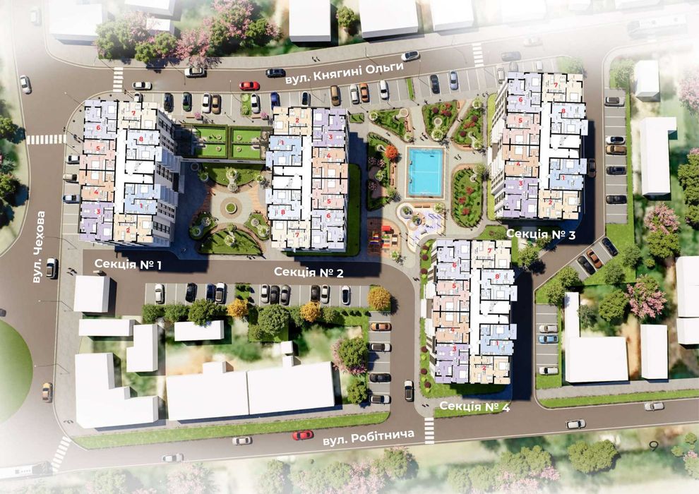 Однокімнатна квартира 41 м2 з балконом в новобудові ЖК "MISTO"