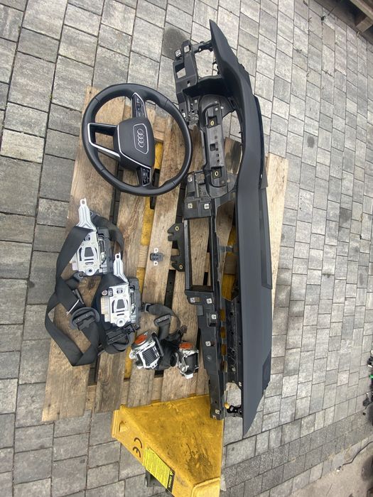 Komplet poduszek powietrznych Audi A6 C8 head up konsola pasy airbag kierowcy pasazera zestaw oryginal