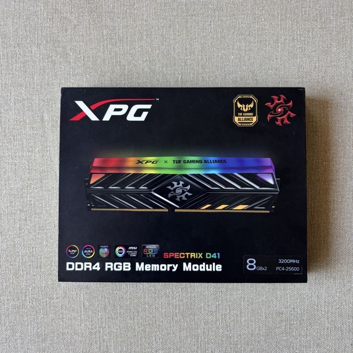 XPG Spectrix D41 TUF — 16 GB (2×8 GB) DDR4-3200 RGB