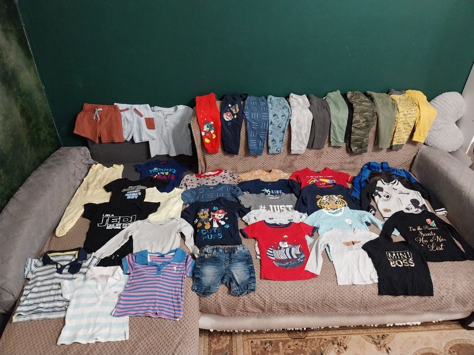 Bardzo duży zestaw ubrań 80-86