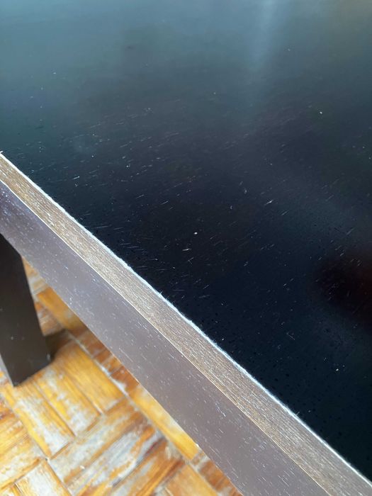 Mesa de jantar, madeira wengué, extensível, 160(220)x90