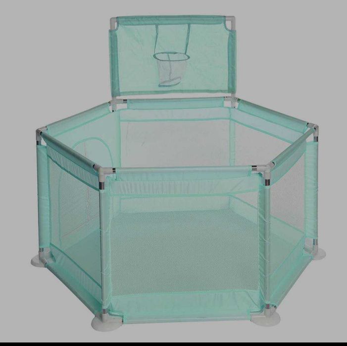 AZUL, VERMELHO, VERDE, ROSA - Parque infantil com cesto - NOVO