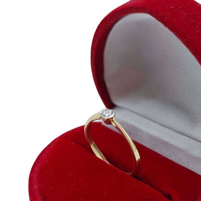 Piękny Złoty Pierścionek 1,27G P585 14K R.12