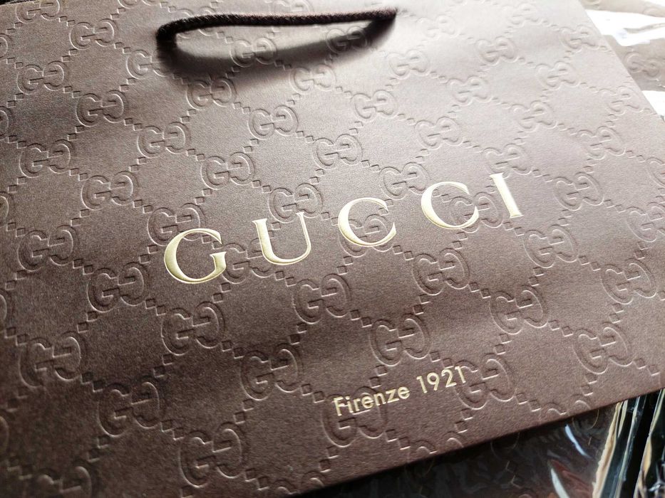 GUCCI 10 sztuk - Oryginalne, Tłoczone Nowe torebki prezentowe