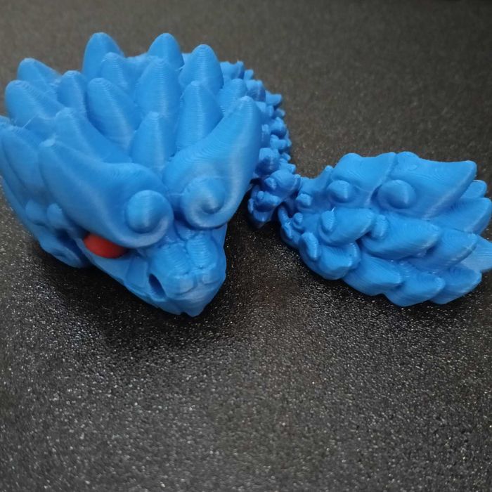 Brelok wąż smokowy niebieski