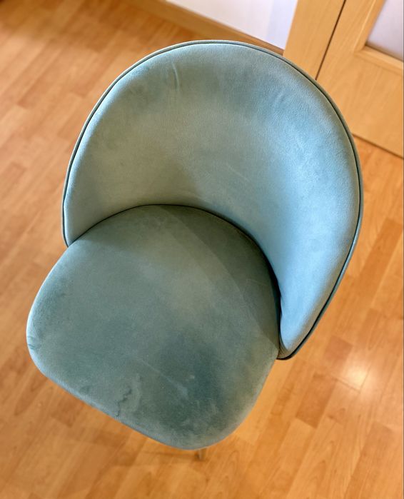 Cadeira de Veludo Verde