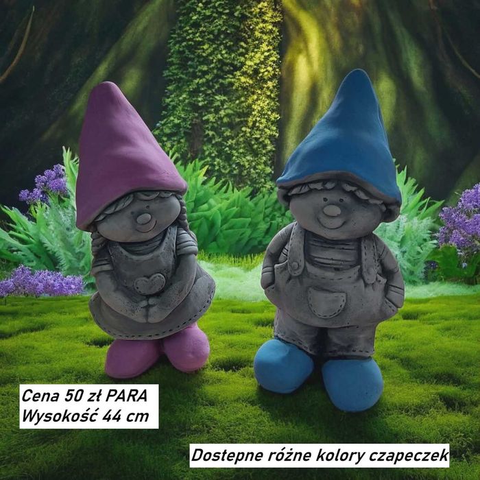 Dekoracja figurki dekoracyjne krasnal skrzat ogrodowy grzybki ogrodowe